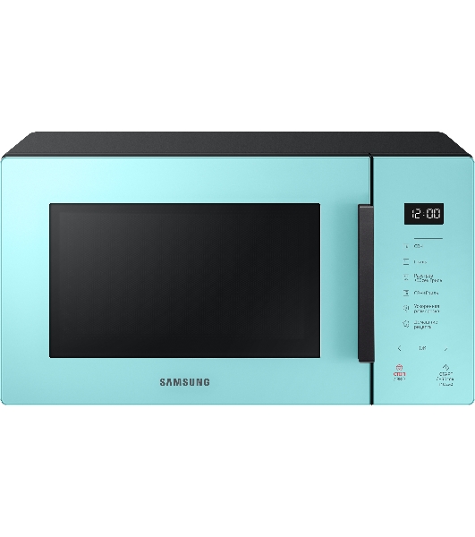 Микроволновая печь Samsung MG23T5018AN/BW голубой, 23 л, 800 Вт, переключатели - сенсор