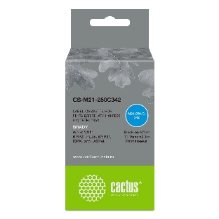 Картридж ленточный Cactus CS-M21-250C342 черный шрифт, белый фон (11.15 мм, 2.1 м) для Brady BMP21-PLUS, BMP21, BMP21-LAB