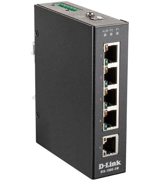 Коммутатор D-Link DIS-100E-5W/A1A, 5×100 Мбит/с, неуправляемый
