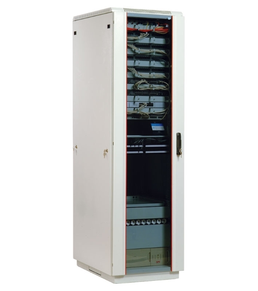 Шкаф коммутационный ЦМО ШТК-М-18.6.6-1ААА 18U 600x600 мм пер. дв. стекл задн. дв. стал. лист 2 бок. пан. направл. под закл. гайки 270 кг серый