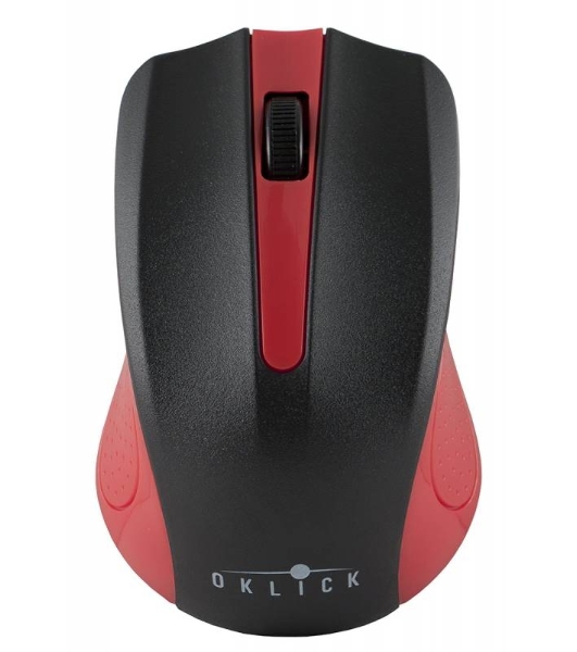 Мышь беспроводная Oklick 485MW черный/красный, 1200 dpi, радиоканал, USB, кнопки - 3