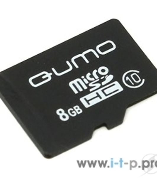 Флеш карта Micro SecureDigital 8Gb QUMO QM8GMICSDHC10NA MicroSDHC Class 10