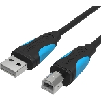 Кабель Vention USB 2.0 AM/BM - 1,5 м. черный VAS-A16-B150, фото2