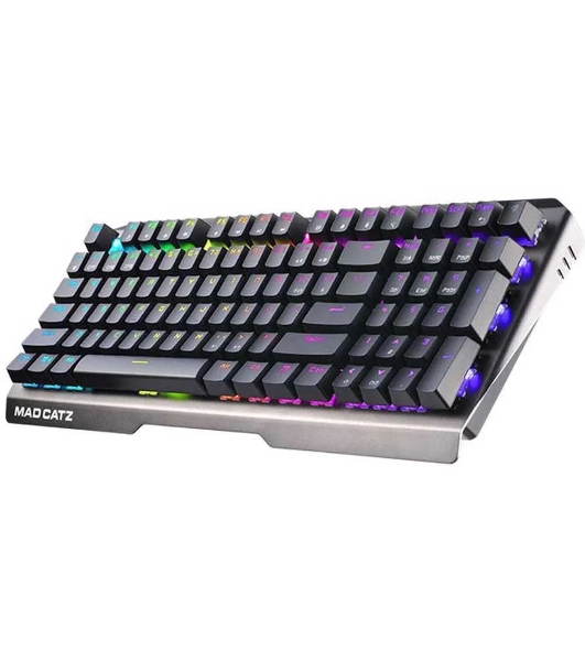 Клавиатура проводная игровая Mad Catz S.T.R.I.K.E. 13 US БЕЗ РУССКОЙ РАСКЛАДКИ черная (CHERRY MX RED Switch, 96 кл., RGB подсветка, USB)
