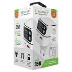 Сетевое зарядное устройство Qumo Energy PD 35Вт (Charger 0093), USB-A QC4+USB-C PD+(USB-C PD+USB 8Pin встр,кабель), белая, фото3