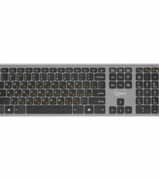 Клавиатура беспроводная Gembird KBW-1, USB, серебристый
