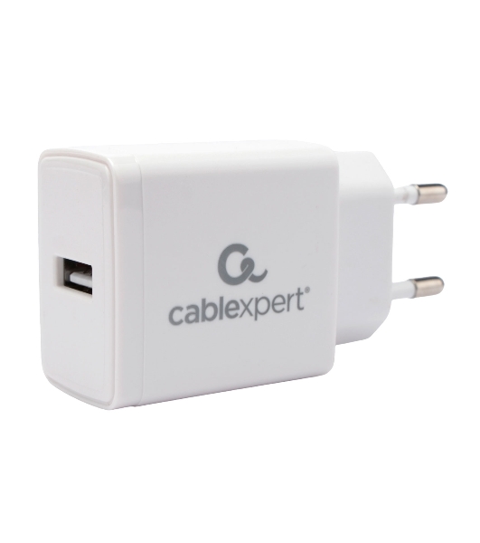 Сетевое зарядное устройство Cablexpert MP3A-PC-56, 5Вт, 1А, 1хUSB, белый, пакет