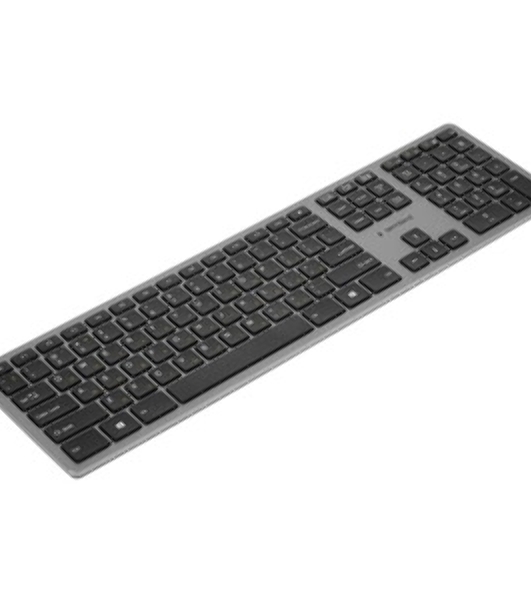 Клавиатура беспроводная Gembird KBW-3, USB, серебристый/черный