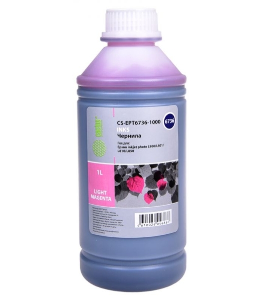 Чернила Cactus CS-EPT6736-1000 светло-пурпурный 1000мл для Epson L800/L810/L850/L1800