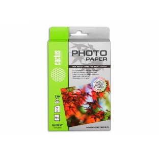 Фотобумага Cactus CS-GA6230100 A6/230г/м2/100л. глянцеваядля струйной печати