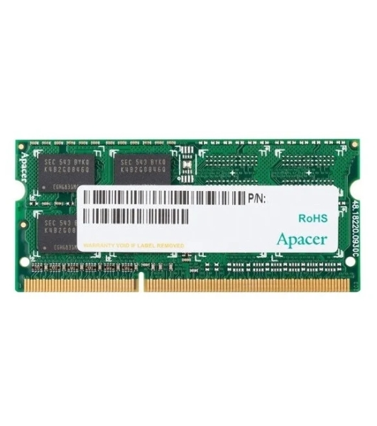 Оперативная память Apacer, DDR3, 4GB (1x4GB), 1600MHz, CL11, SO-DIMM