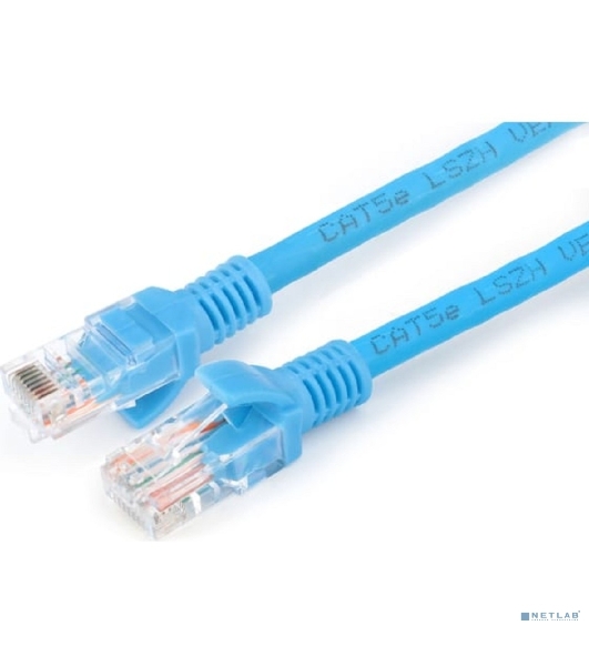 Патч-корд LSZH медный UTP Cablexpert PP30-10M/B cat.5e, 10м, литой, многожильный, синий