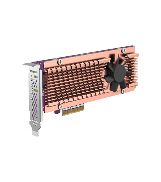 Плата расширения QNAP QM2-2P-344A 2 x M.2 22110 or 2280 PCIe (Gen3 x4) NVMe SSD slots, Low-profile flat and Full-height brackets included.