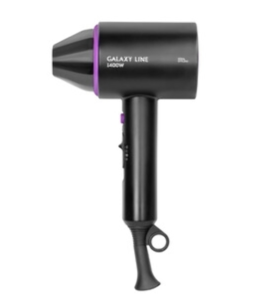 Фен Galaxy Line GL 4346 черный, 1400 Вт, компактный