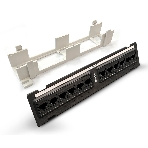 Монтажное оборудование Hyperline PPW-12-8P8C-C5e Патч-панель настенная, 12 портов RJ-45(8P8C), категория 5е, с подставкой, фото3