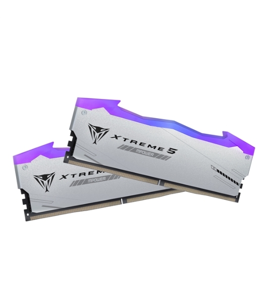 Оперативная память Patriot Viper Xtreme 5, DDR5, 32Gb (2x16Gb), 8000MHz, CL38, DIMM, с радиаторами, RGB, серебристый