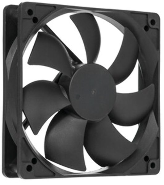 Вентилятор для корпуса Rexant RХ 12025MS 12 VDC черный, 120 мм, 2200 об/мин, 35 дБ, 2 pin