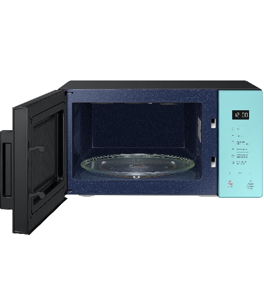 Микроволновая печь Samsung MG23T5018AN/BW голубой, 23 л, 800 Вт, переключатели - сенсор
