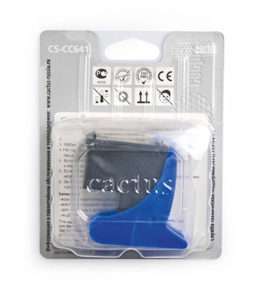 Картридж струйный Cactus CS-CC641 №121XL черный (18 мл.) для HP DJ D1663/D2563/D2663/D5563/F2423/F2483