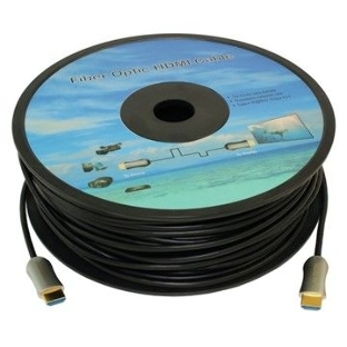 Кабель аудио-видео Fiber Optic HDMI (m)/HDMI (m) 25м. позолоченные контакты черный