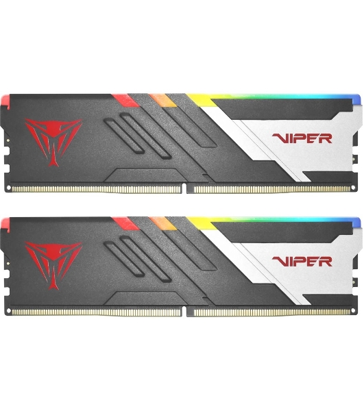 Оперативная память Patriot Viper Venom, DDR5, 32Gb (2x16Gb), 6400MHz, CL32, DIMM, с радиаторами, RGb, черный