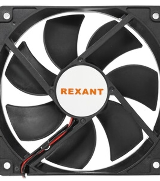 Вентилятор для корпуса Rexant RХ 12025MS 12 VDC черный, 120 мм, 2200 об/мин, 35 дБ, 2 pin