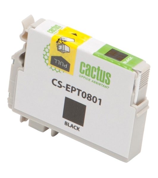 Картридж струйный Cactus CS-EPT0801 (T0801) черный (13 мл) для Epson Stylus PhotoP50/PX650/PX660/PX700/PX700W/PX710/PX710W/PX720/PX720WD/PX800/PX800FW/PX810/PX810FW/PX820/PX820FWD/R265/R285/R360/RX560/RX585/RX685