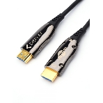 Кабель HDMI 10 м (HIGH speed, Metal gold, Optical) 8K VER 2.1 Кабель HDMI 10 м (HIGH speed, Metal gold, Optical) 8K VER 2.1, фото 1