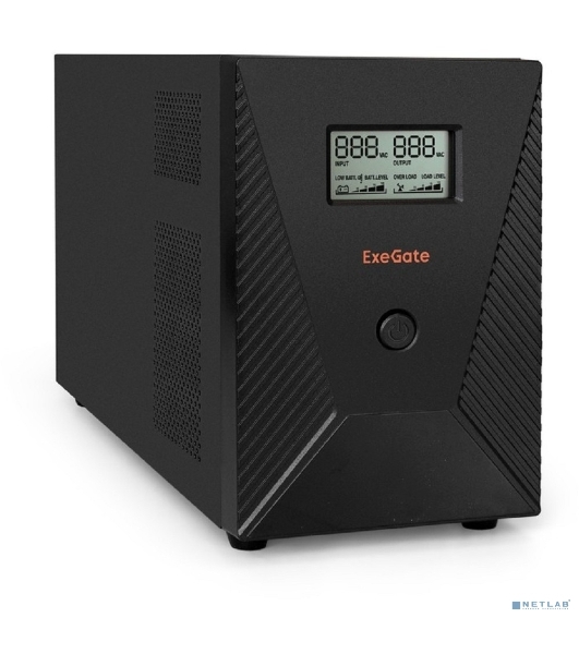 Источник бесперебойного питания ExeGate EP287660RUS SpecialPro Smart LLB-3000.LCD.AVR.EURO.RJ.USB 3000VA/1800W, LCD, AVR, 4 евророзетки, RJ45/11, USB, черный