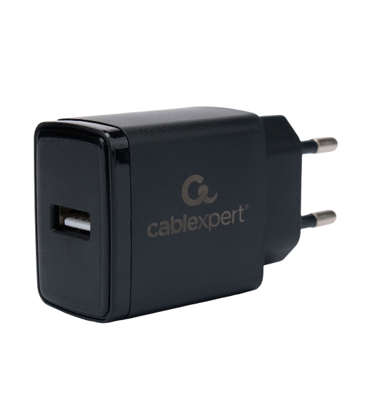 Сетевое зарядное устройство Cablexpert MP3A-PC-57, 5Вт, 1А, 1хUSB, черный, пакет