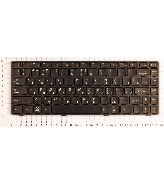 Клавиатура для ноутбука Lenovo Ideapad B470 V470 черная с рамкой