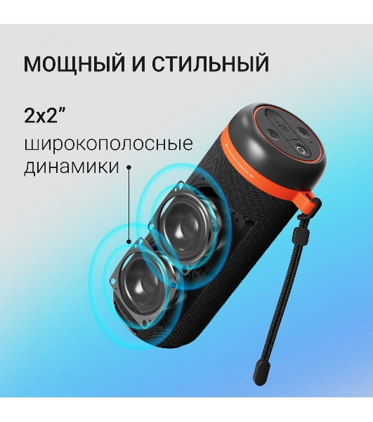 Колонка портативная Digma D-PS1521 черный 16W 2.0 BT 10м 1800mAh