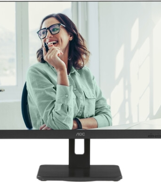 Монитор 27' AOC Q27P3CV IPS 2560x1440, 75 Гц, 4 мс, 16:9, 350 кд/м², 2xHDMI 1.4, DisplayPort 1.2, USB-концентратор (4x USB 3.0), 2.5 Gigabit Ethernet, встроенные динамики, черный