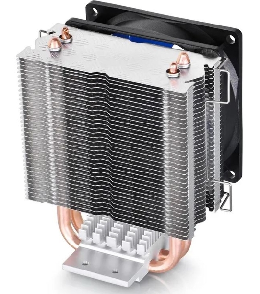 Кулер для процессора DEEPCOOL ICE EDGE MINI FS V2.0 синий, 80 мм, алюминий/медь, 2200 об/мин, 24.7 дБ, 3 pin, 100 Вт, 112 мм