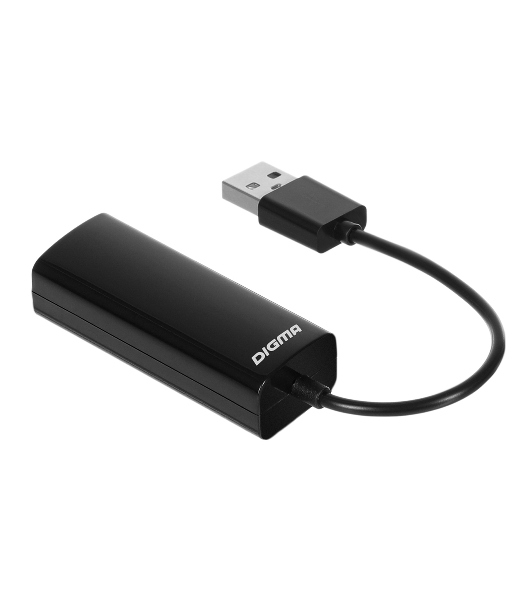 Сетевой адаптер Digma D-USB2-LAN100 Net Adapter Ethernet USB 2.0 (pack:1pcs)