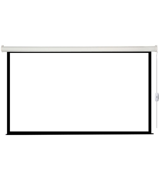 Экран с электроприводом Lumien Eco Control 187x280 см (раб. область 153х272 см) Matte White черная кайма по периметру 16:9