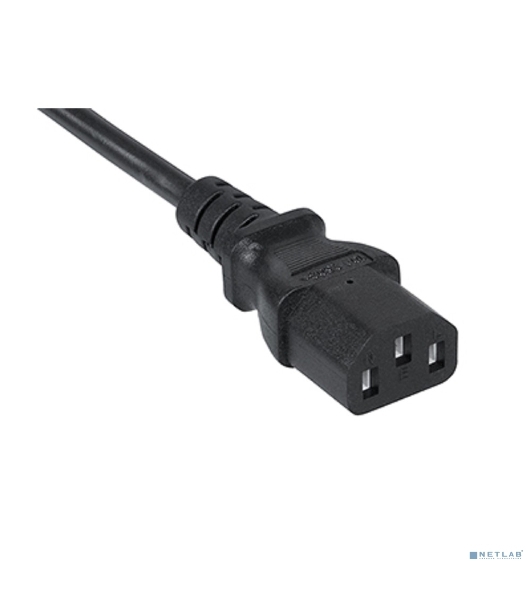 Шнур для блока питания Cabeus, IEC 320 C13, вилка IEC 60320 С14, 1.8 м, 10А, количество проводов и сечении 3x0,75 мм2, цвет: черный
