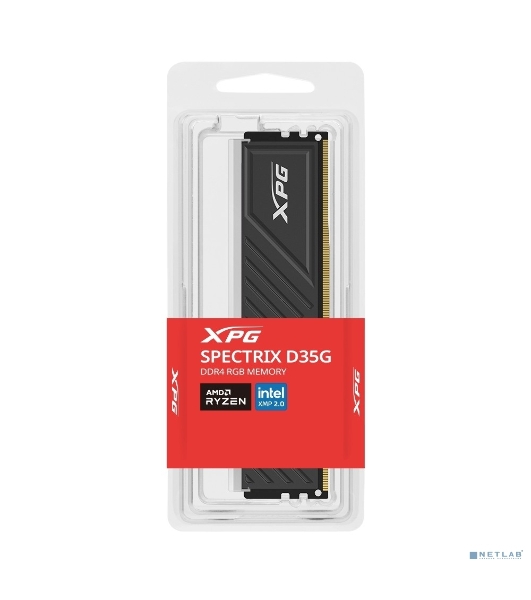 Оперативная память XPG Spectrix D35G RGB, DDR4, 16GB (1x16GB), 3200MHz, CL16, DIMM, с радиатором, RGB, черный