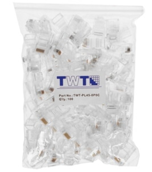 Коннектор LANMASTER (TWT-PL45-8P8C-6V) UTP Cat.6 RJ45 прозрачный (упак.: 100 шт)