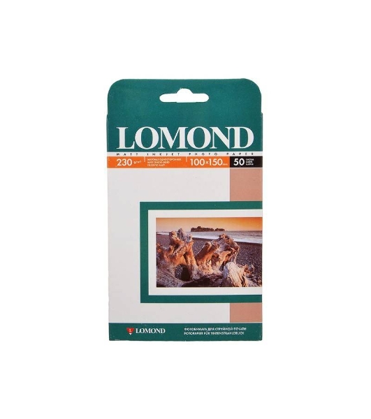 Фотобумага Lomond односторонняя матовая, 230г/м2 A6 (10X15)230г/50л. для струйной печати