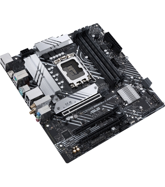 Материнская плата ASUS PRIME B660M-A WIFI D4, Socket LGA 1700, Intel B660, 4xDDR4, 4xSATA, 2xM.2, 1xPCIe 4.0 x16, 1xPCIe 3.0 x16, 1xDP, 2xHDMI, 1x 1Gb LAN, 2xUSB-A 3.2 Gen 2, 4xUSB-A 2.0, 3x3.5 мм, 7.1, mATX