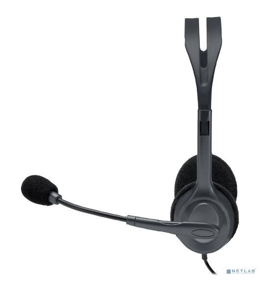 Гарнитура Logitech H111 чёрный, проводная, 3.5 мм