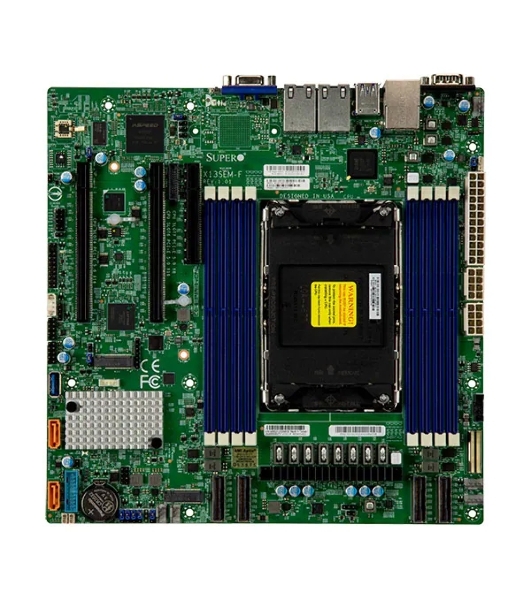 Материнская плата Supermicro X13SEM-F-B, 1xLGA-4677, OEM Intel Xeon SP gen 4, Intel C741, 8x DDR5 4800/4400/4000 MHz. 2x1Gbe Base-T i350+1xMgmt LAN, 10xSATA3, 2xSATA-DOM, 5xUSB 3.2, 2xPCI-Ex16+1xPCI-E x8+4xMCIO x8, 2xM.2, mATX