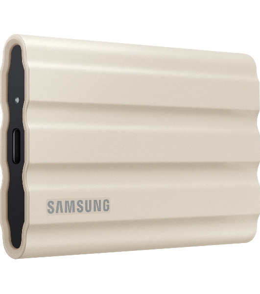 Внешний SSD Samsung T7 Shield, 2TB, USB 3.2 Gen 2 Type-C, R/W 1050/1000, бежевый