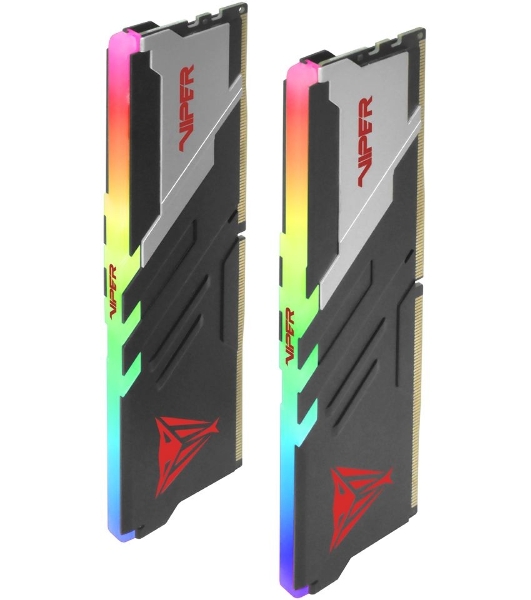 Оперативная память Patriot Viper Venom, DDR5, 32Gb (2x16Gb), 6400MHz, CL32, DIMM, с радиаторами, RGb, черный
