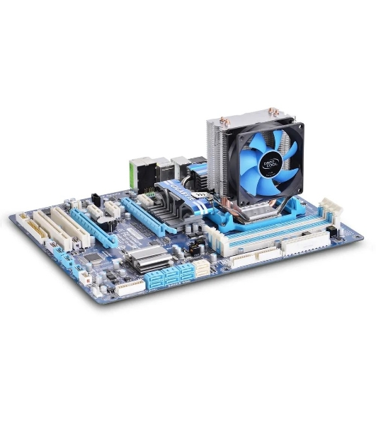 Кулер для процессора DEEPCOOL ICE EDGE MINI FS V2.0 синий, 80 мм, алюминий/медь, 2200 об/мин, 24.7 дБ, 3 pin, 100 Вт, 112 мм