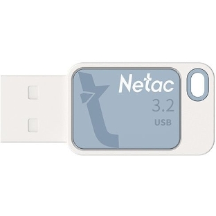 Флешка USB Netac UA31 NT03UA31N-064G-20BL), 64Gb, USB 2.0, R/W 110/45, синий/белый