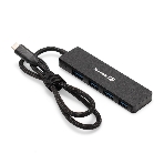 USB-концентратор 4-в-1 ExeGate DUB-4C/3 (кабель-адаптер USB Type C --> 4xUSB3.0, Plug&Play, черный), фото3
