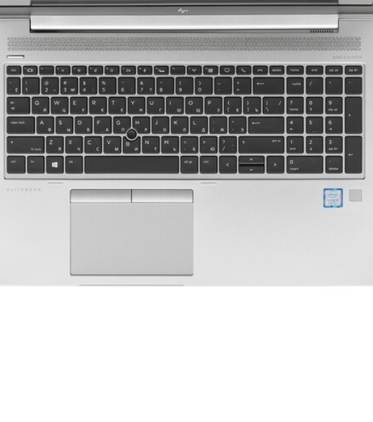 Клавиатура для ноутбука HP EliteBook 850 G5 755 G5 черная с серой рамкой, подсветкой и указателем