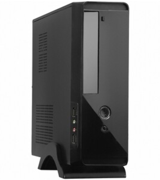 Компьютерный корпус MiniITX ExeGate MI-209 Black, miniITX/mATX, (M300, 80мм), 2хUSB, Audio